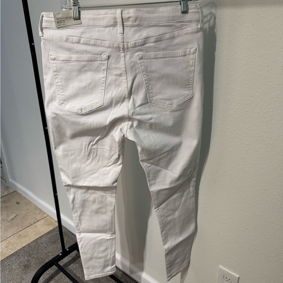 Topshop Jamie high rise skinny ankle grazer White Denim Jeans - Picture 2 of 6